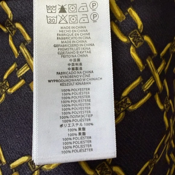 Michael Kors Black and Gold Chain Pattern Blouse - Picture 6 of 6